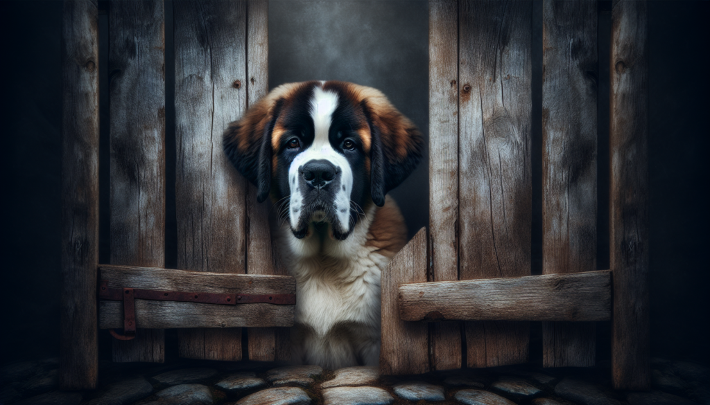 At what age do Saint Bernards become protective?